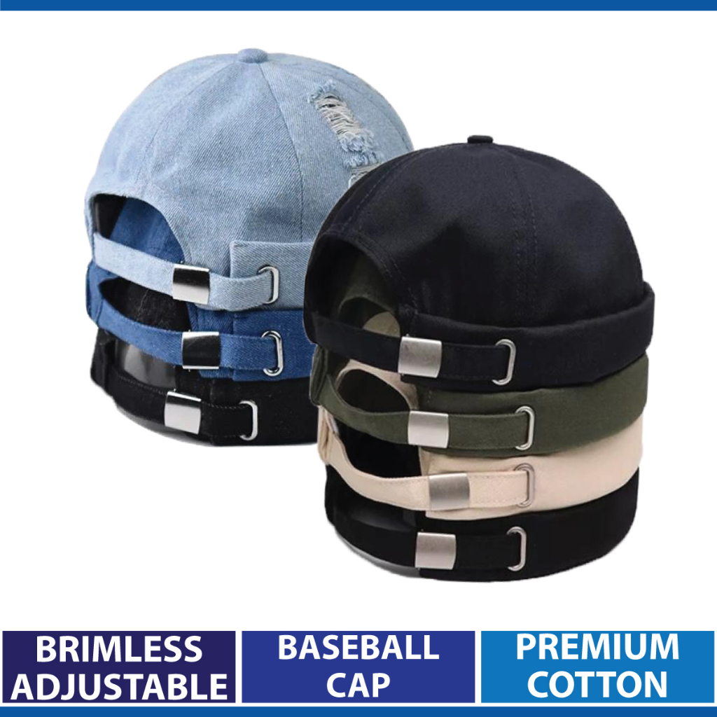 Gildan Plain Solid Brimless Adjustable Skull Baseball Cap Docker Hat Mikihat Topiah Viral Kopiah - Multi Colour (1 Pc)