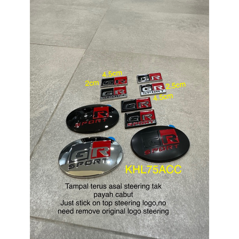 GR sport emblem steering logo center &wheel emblem GR
