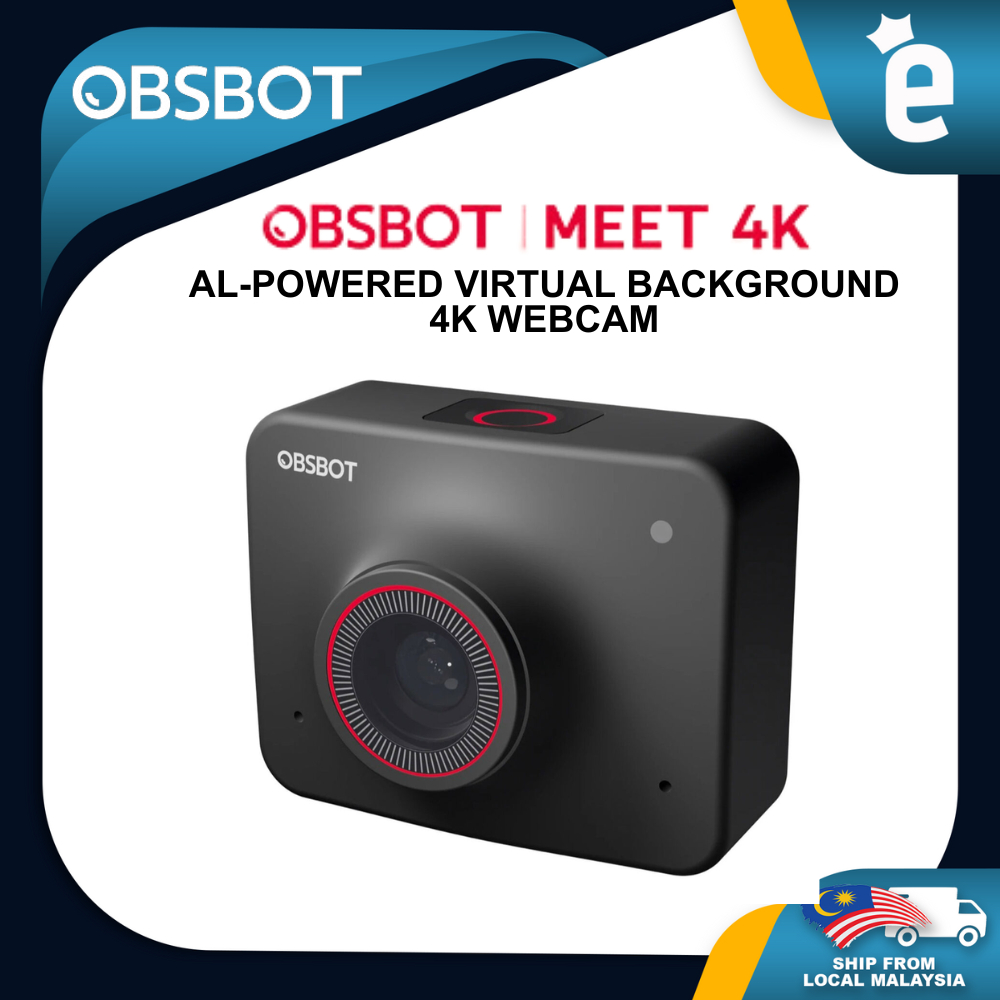 OBSBOT Meet 4K Webcam 4K Ultra HD AI-Powered Webcam 4K Video Conference Camera with AI Auto Framing Auto-Focus HDR