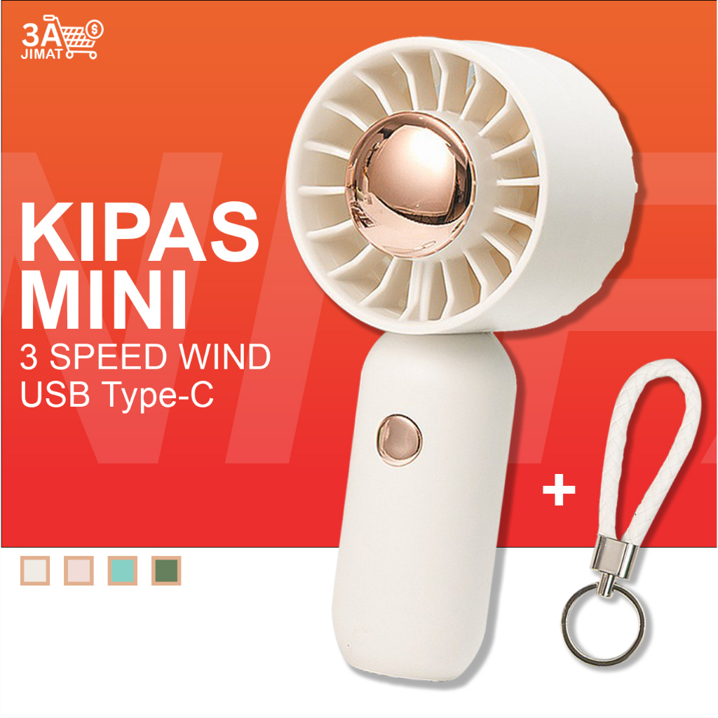 Portable Small Fan Strong Wind Kipas Pegang USB Charging Bracket Third Gear Wind Speed Adjustable 手持小风扇迷你风扇