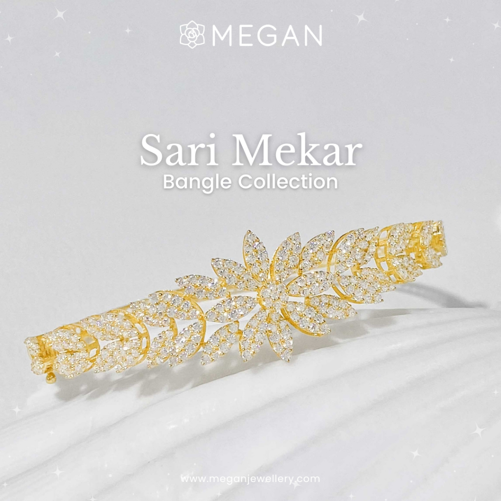 Megan Jewellery Sari Mekar Bangle Collection Emas 916