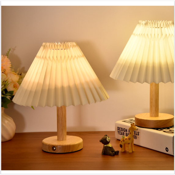 JUNHOME❤️Vintage Bed lamp light night lamp home decor lampu aesthetic hiasan bilik tidur kanak table light tido bedside