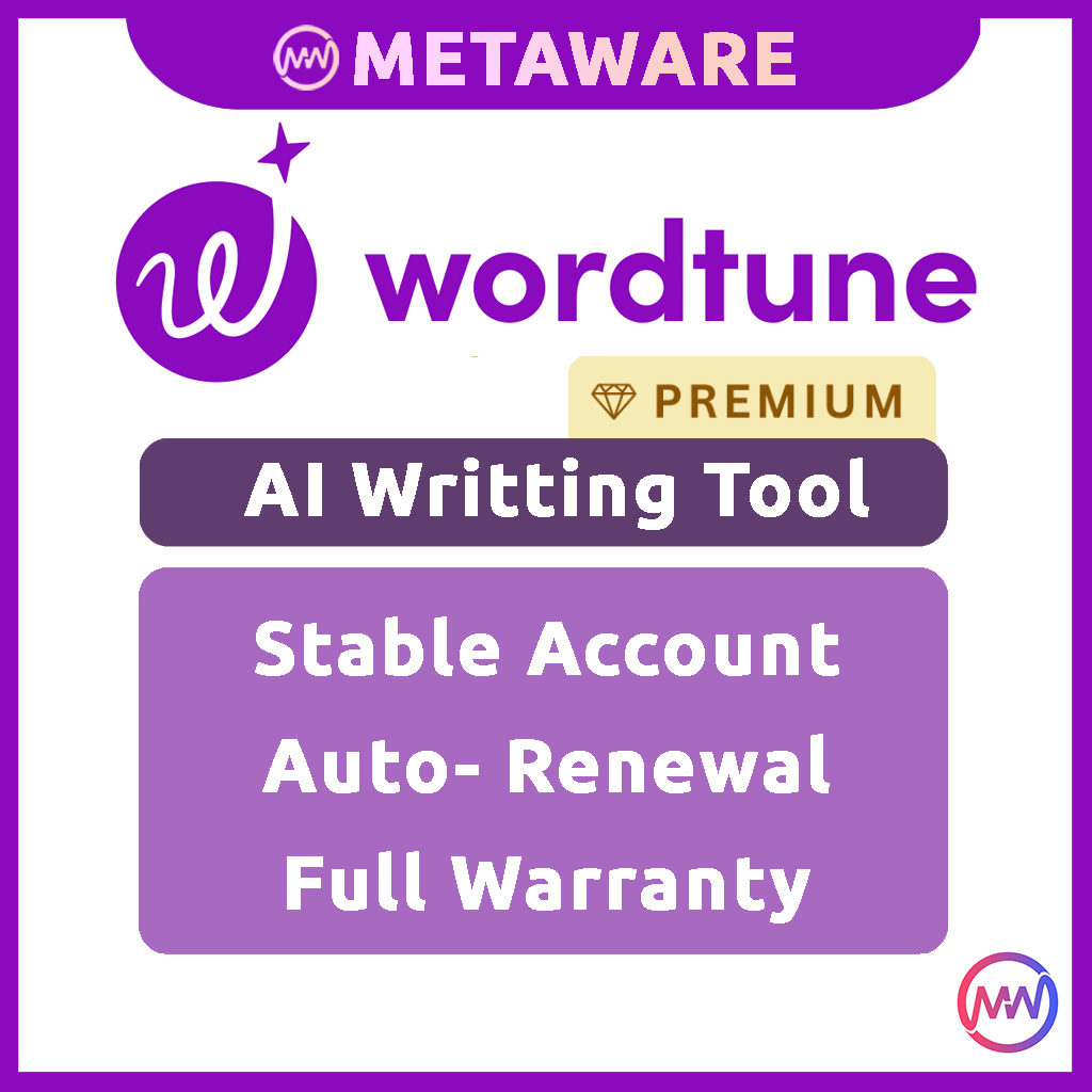 Wordtune Private/Shared Premium AI Writing Tool that Rewrites, Rephrases & Tone Checker Lifetime
