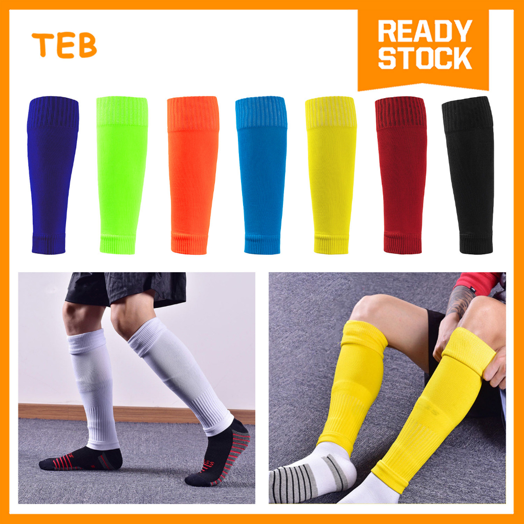 [TEB] 1 Pair Nylon Sport Unisex Knee Calf Compression Sleeve Socks / Stokin Sarung Kaki Panjang Sukan