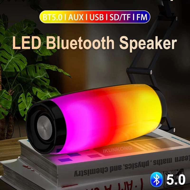 3"Inch LED Portable Super Bass Speaker Portable Bluetooth Speaker Bass Boosting Sound Portable 3 inch Led Speaker