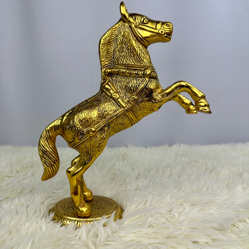 Metal Statue Horse For Ayya God.