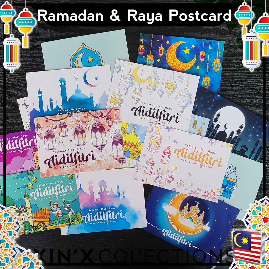 POSTCARD Door Gift Festival Card Gift Kad UCAPAN 明信片 Post Cards Ramadan Kareem Hari Raya Aidilfitri Aidiladha