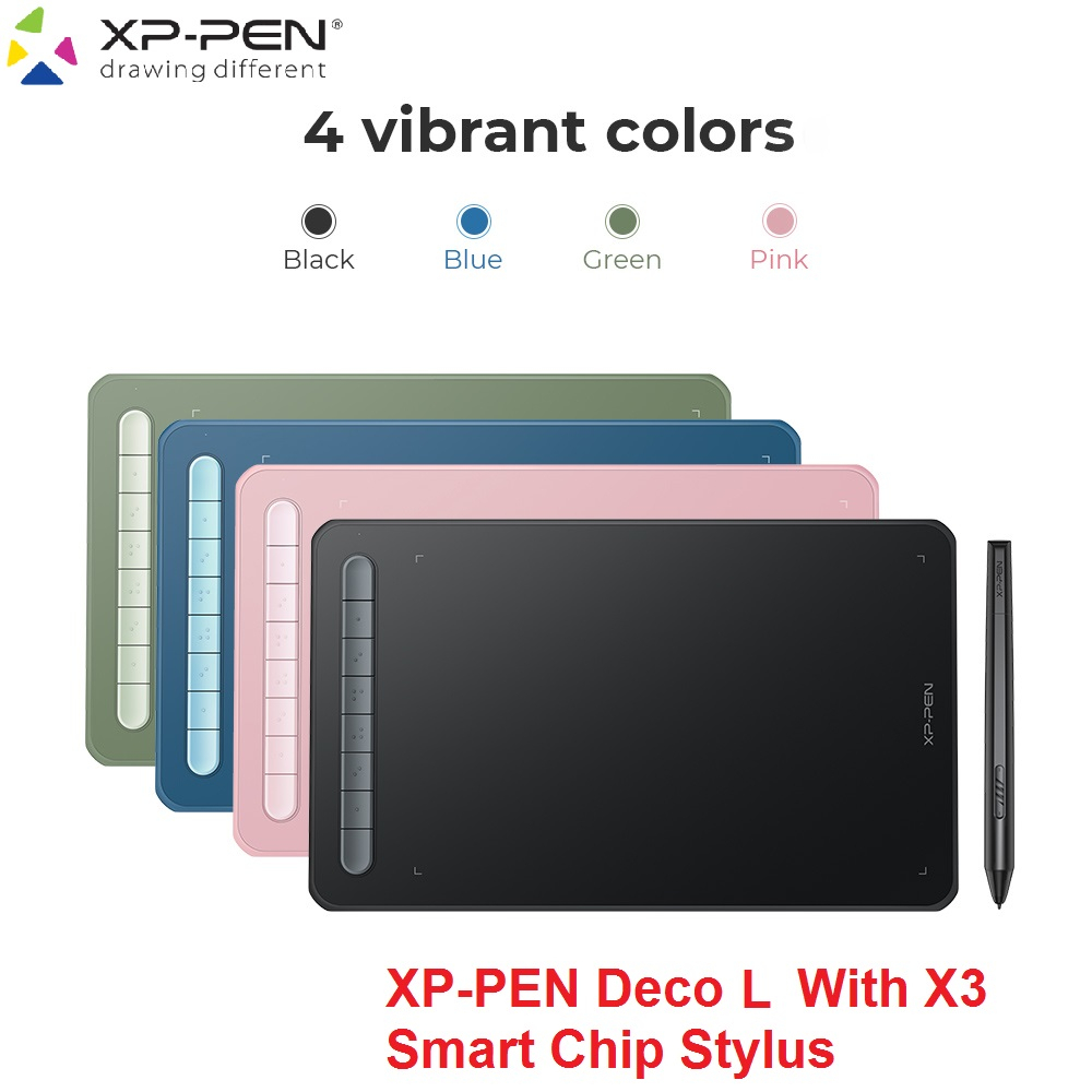 XP-PEN Deco L / Deco LW With X3 Smart Chip Stylus Graphics Drawing Tablets - With Sharp and Precise Pressure Sensitivity