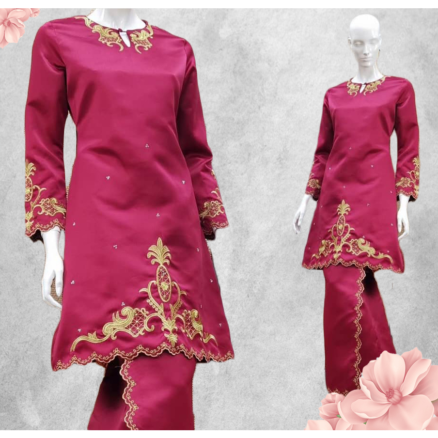 Baju Kurung Moden Baju kurung Pahang nikah pengantin Baju raya Baju perempuan Baju Kebaya tunang muslimah Baju bertunang