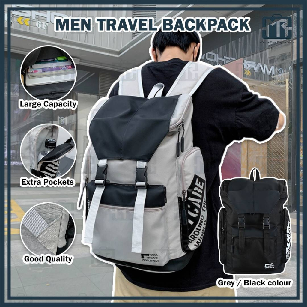 MR BACKPACK Korean Trendy Bag Men Casual Travel Bag Outdoor Large Capacity School Bag Bussiness Backpack Beg 双肩旅行背包