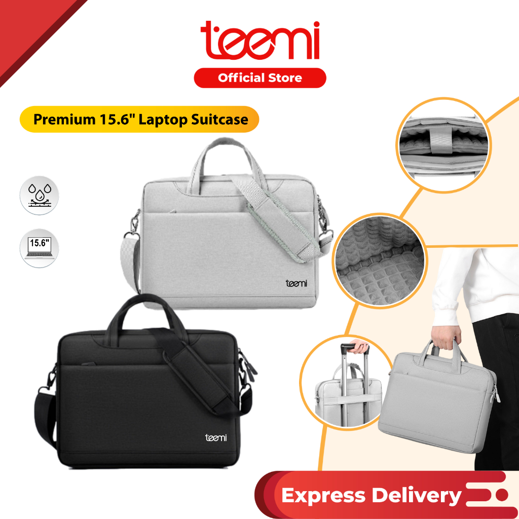 TEEMI 15.6 Inch Premium Laptop Bag Suitcase Padded 3D Pillow Airbag Protection Shockproof Notebook Beg Briefcase