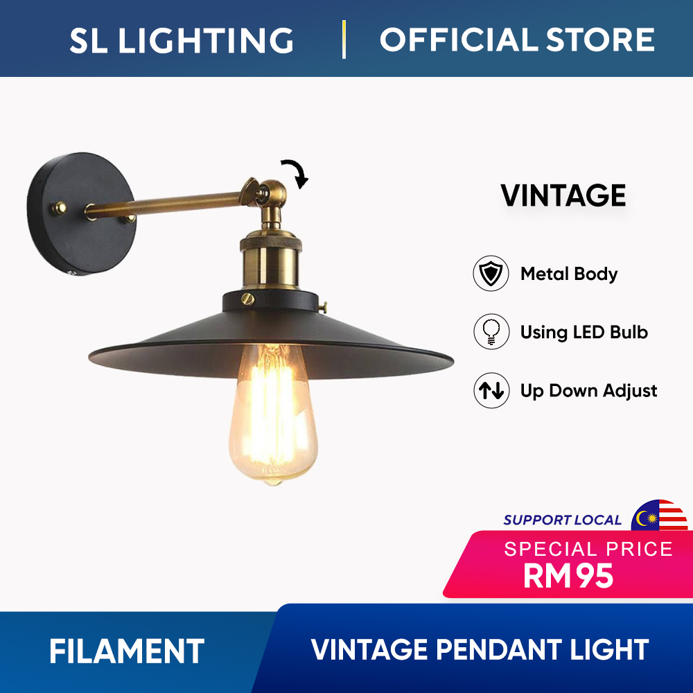 E27 Retro Antique Vintage Rustic Lantern Outdoor Lamp Wall Sconce Light Fixture