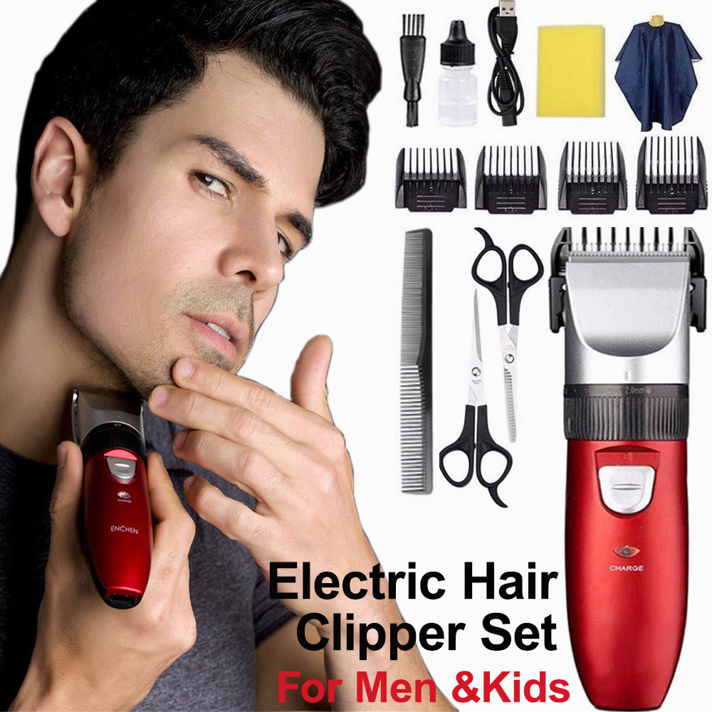 (电动理发器)Electric Hair Clipper  Hair Cutting Machine USB Recharge Hair Trimmer For Baby Child Men Mesin Rambut Gunting