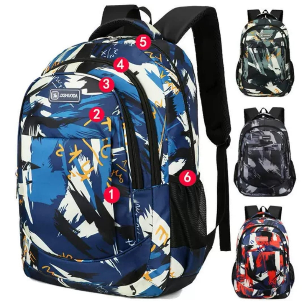 JMALL JX BAG CAMOUFLAGE Bag Army Nylon Primary Secondary School Bag Kids Backpack School Beg Bag Sekolah