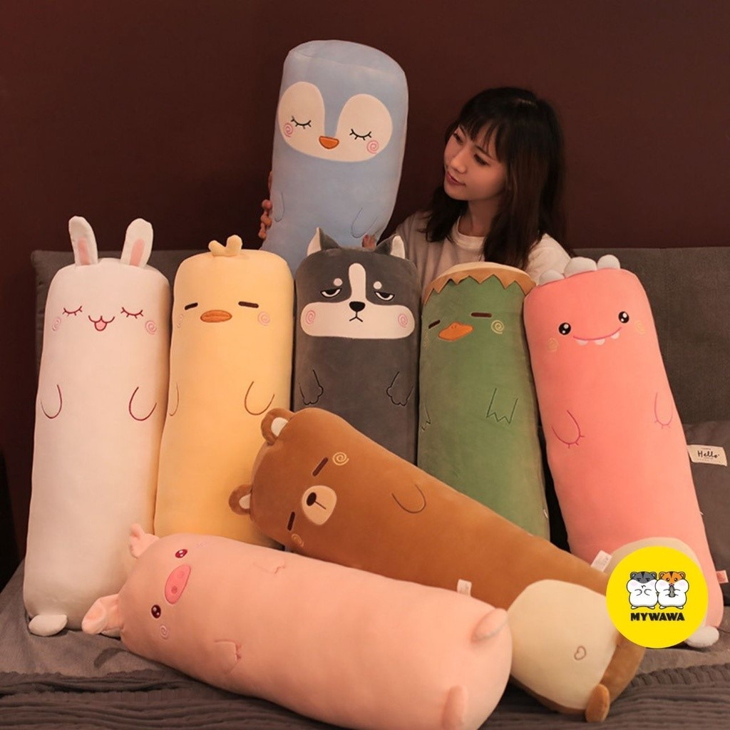 100cm Animal Long Bolster Soft Plush Pillow Stuffed Toy Birthday Gift Present Patung Bantal Peluk Binatang Besar Comel