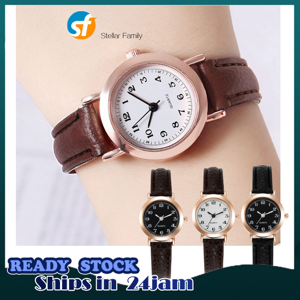 Jam Tangan Perempuan Quartz Retro Cute Women's Watch