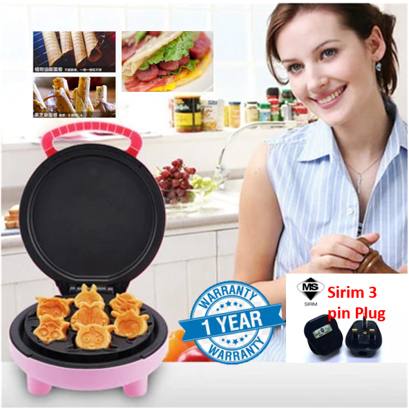 Multifunctional Electric Eggs Waffle Maker Doughnut Cake Machine Mini Muffin Bubble Baking Pan Grill Oven with Changeabl