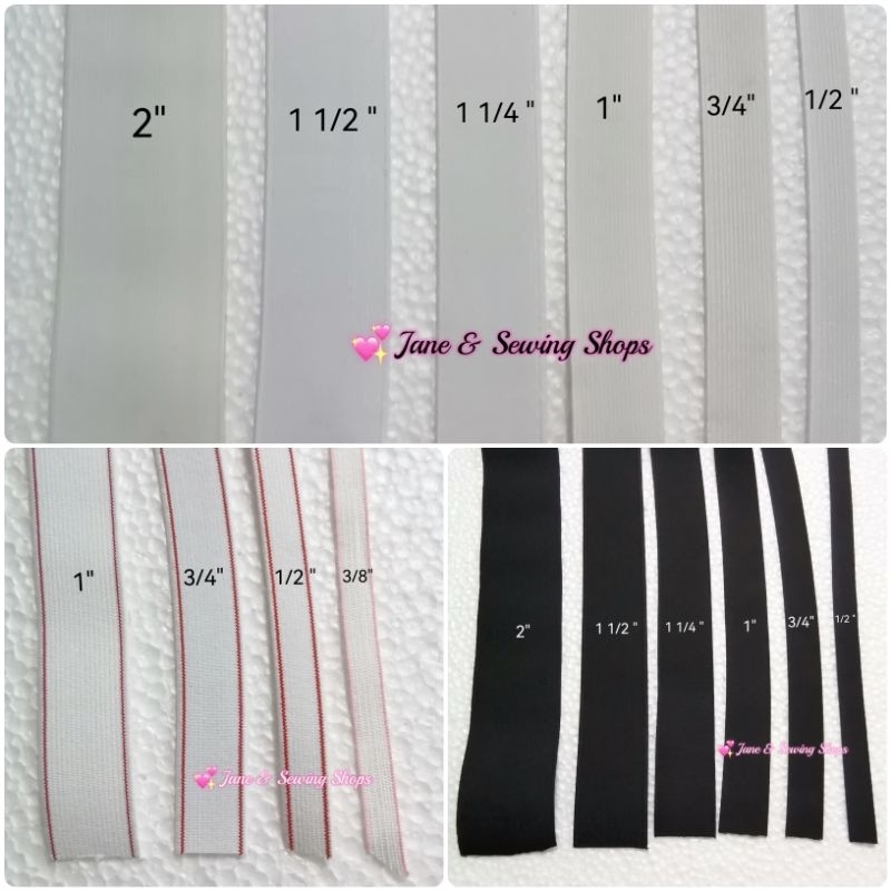 [ 5 Meters & 10 Meters ] Getah Kain / Elastic Band Polyester / Getah Pinggang - 3/8", 1/2", 3/4", 1", 1 1/4", 1 1/2", 2"