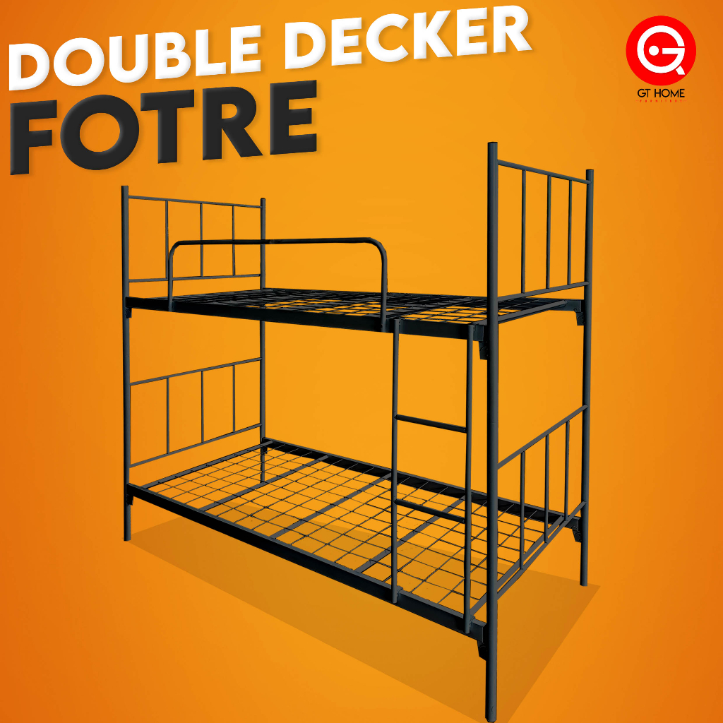 GT HOME HeavyDuty Double Decker Bed Frame Single Size Hostel Bunk Bed Budget Bed Katil Besi 2 Tingkat Serbaguna