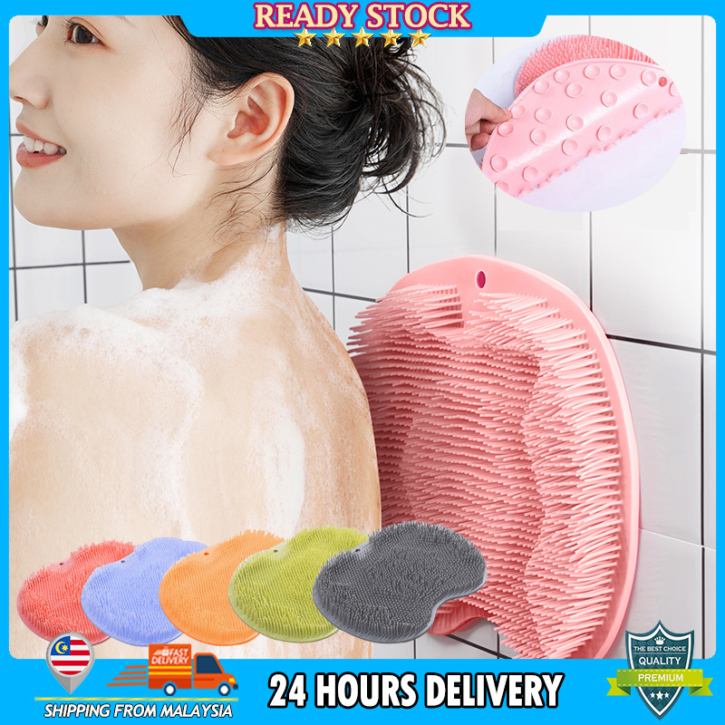 ✨26cm*32cm Back Scrubber Exfoliating Body Brush Anti-slip Silicone Bath Foot Massage Mat Skin Scrubber berus badan mandi