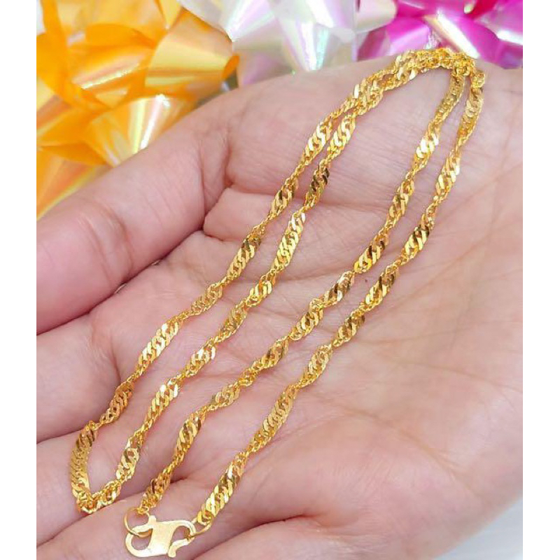 FREE cop 916 RANTAI gila-gila EMAS BANGKOK JEWELRY NECKLACE GOLDEN PLATED
