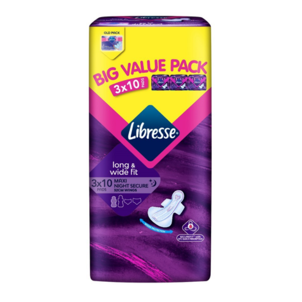 LIBRESSE LONG & WIDE FIT WINGS 3X10'S 32 CM WINGS