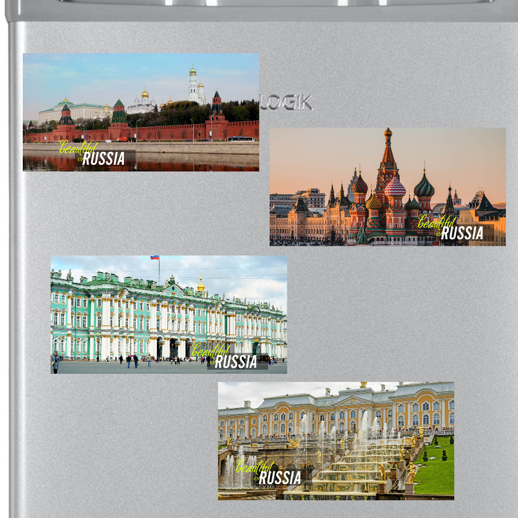 Russia Moscow Kremlin Souvenir Fridge Magnet Sheet 10 cm x 5 cm