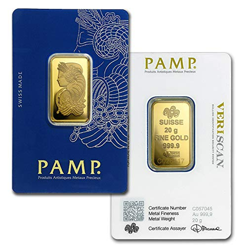 PAMP Suisse Gold Bar - Lady Fortuna 999.9 [20 gram] GET FREE MYSTERY GIFT