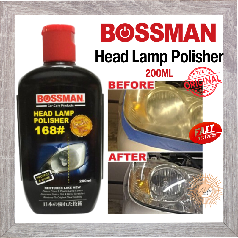 ALife Bossman Head Lamp Polish Cleaner Car Head Light Polishing Restores Like NEW Pengilat Lampu Kereta 200ml BLP 168 02