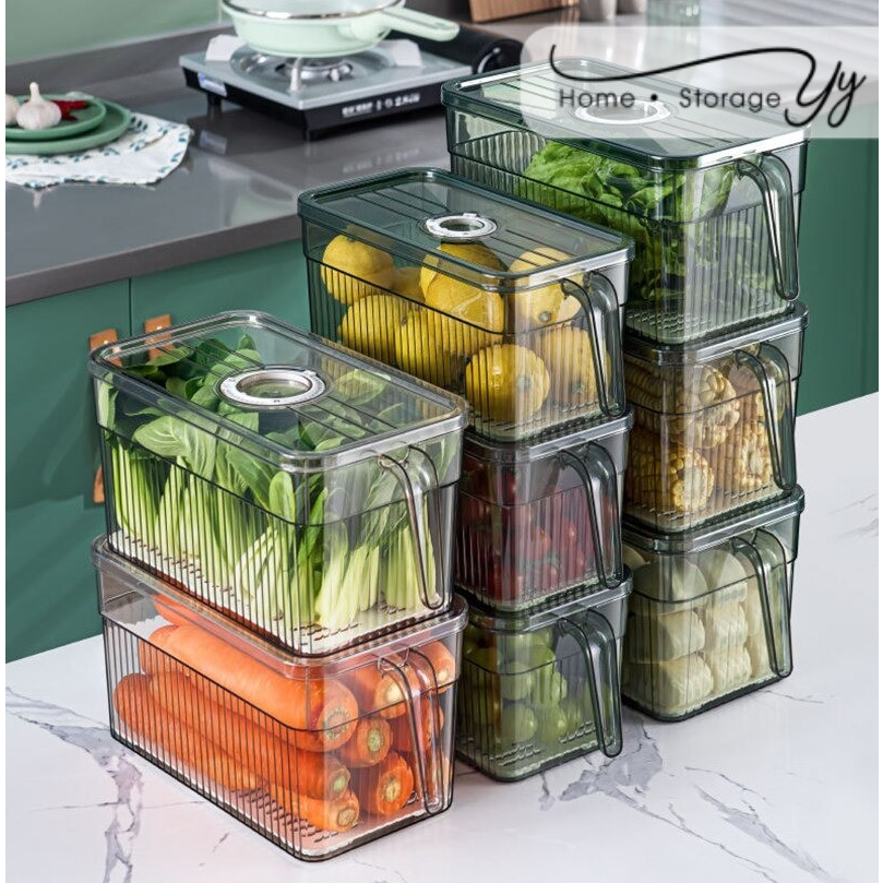 Johor Seller |Refrigerator Storage Kitchen Food Keep Fresh Storage Box Vegetable Fruit Fresh-keeping Storage