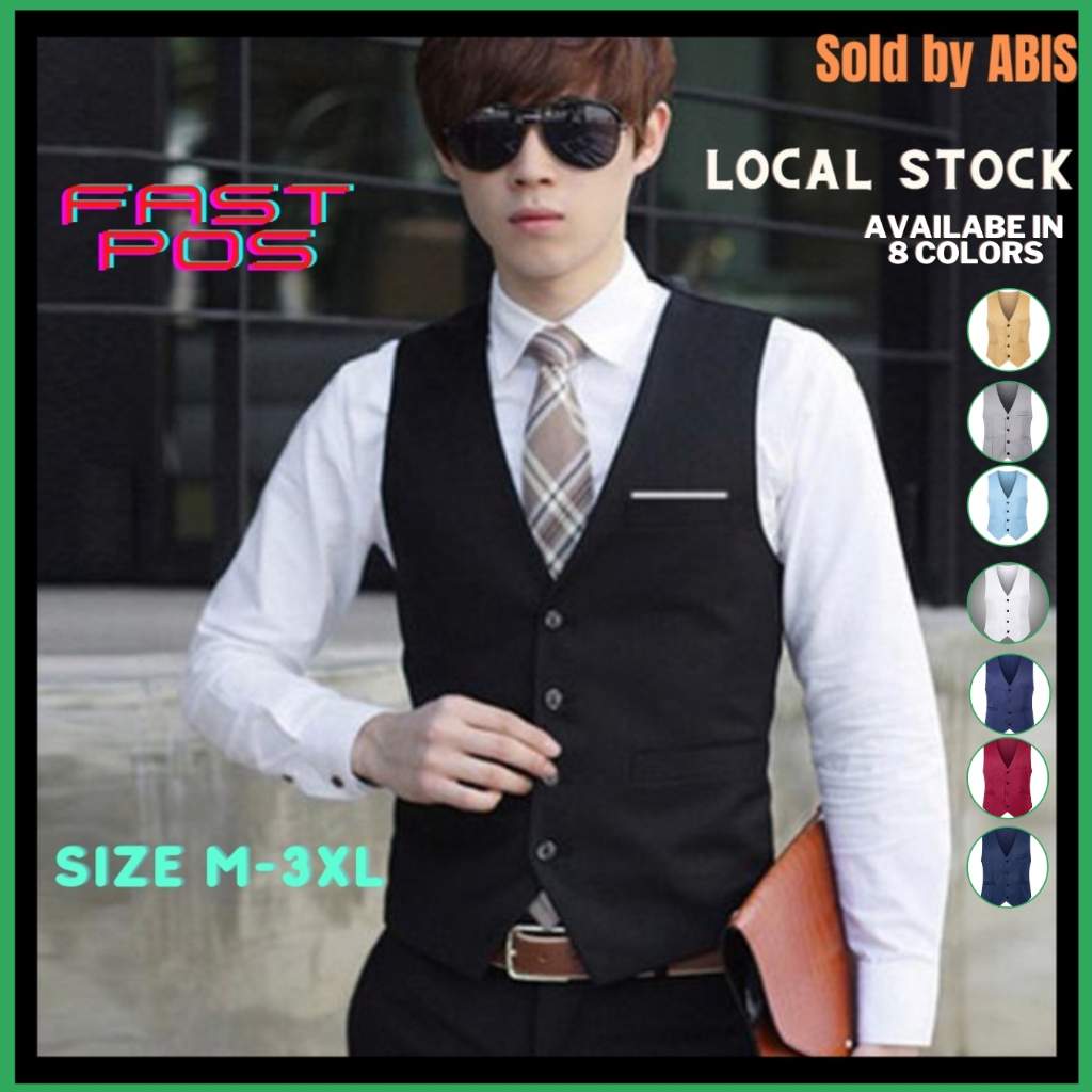 Suit Vest Men's Suit Vest Men's Slim Fit Casual Business Thin Vest M-3XL Work Clothing Formal Wear