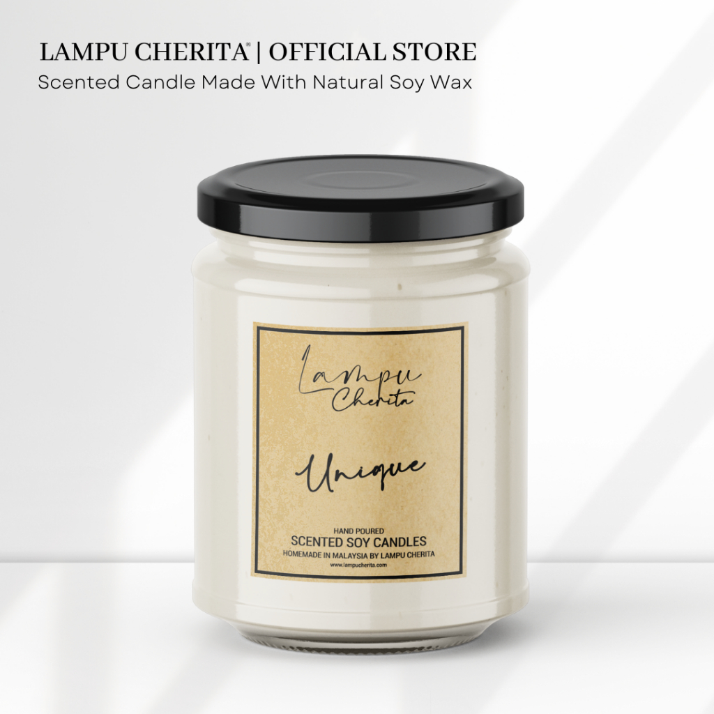 Lampu Cherita Scented Soy Candle Unique 200ml (Lilin Wangi Buatan Malaysia)