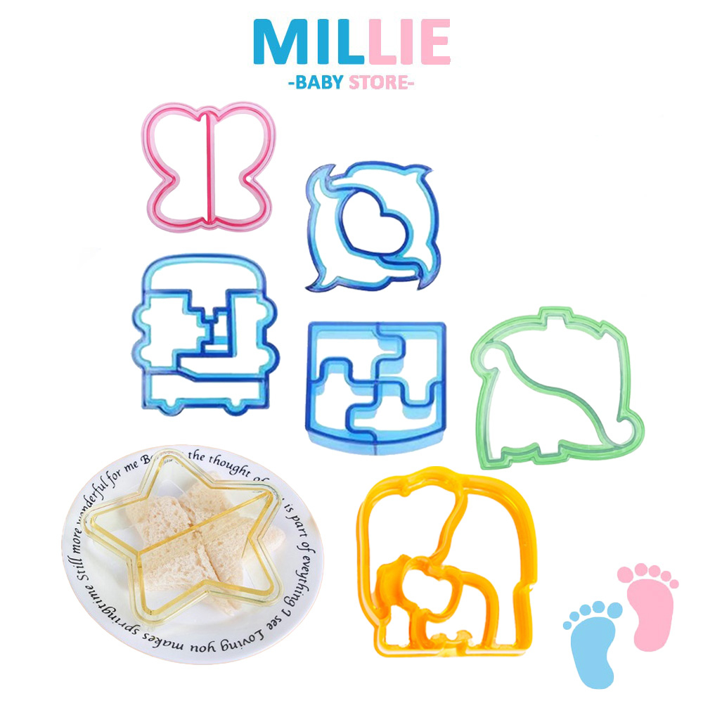 MILLIE Cute Cartoon Toast Cutter Sandwich Mold DIY Creative Bread Mold Baby Food Cutter Baking Tool Lunch Decor