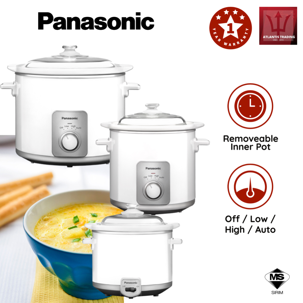 Panasonic Slow Cooker 1.5/3/5 Liter  炖锅 NF-N50ASSL/NF-N30ASSL/NF-N15SSL