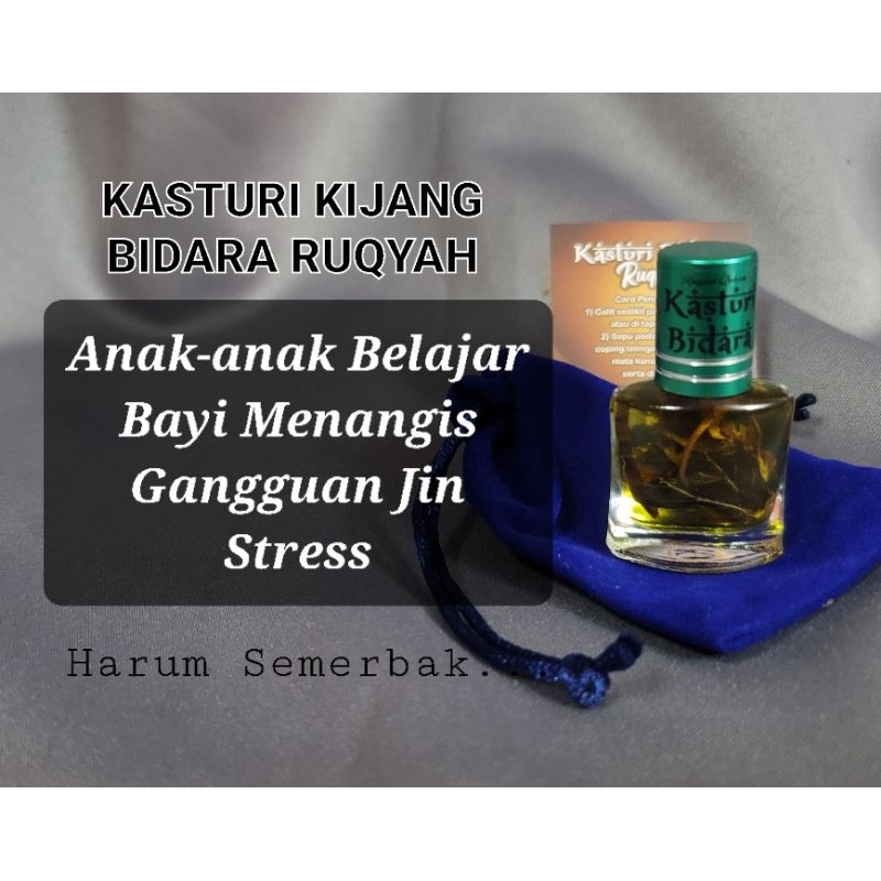 Pati Minyak Kasturi Kijang Daun Bidara Ruqyah 5ml Anak Belajar Bayi Menangis Gangguan Jin Stress
