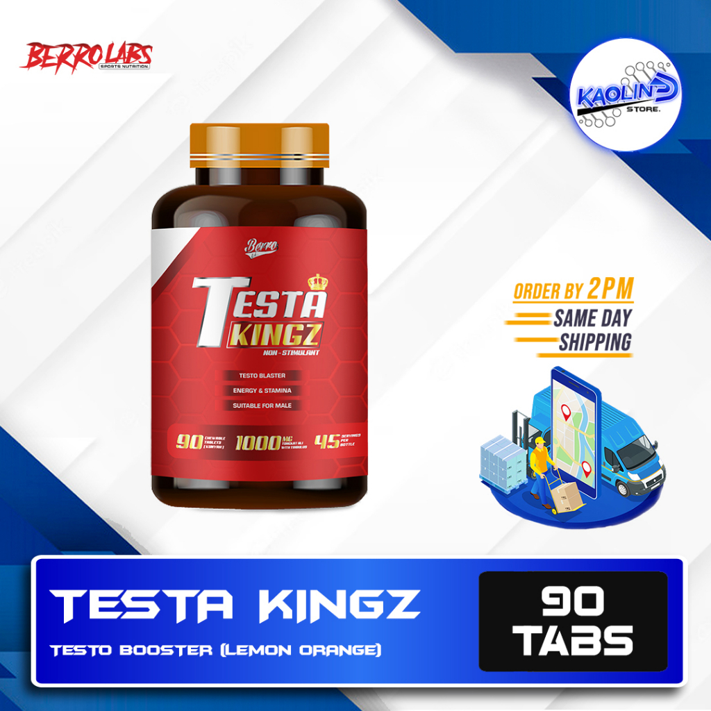 Berro Labs Testa Kingz (90 Tablets) - Halal Testosterone Booster Male Enhancement Male Growth Fitness Gym Supplement