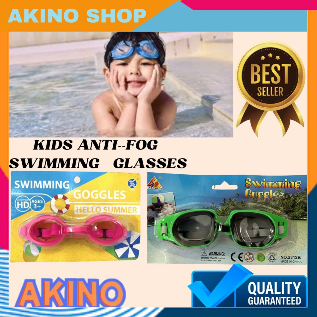 Kids Anti-Fog Waterproof Swimming Glasses Goggles Swim Glasses/Cermin Mata Renang Kalis Air