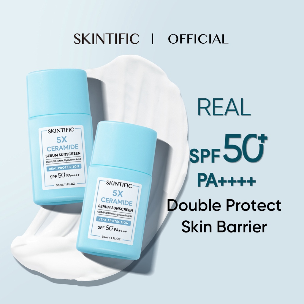 [2pcs]SKINTIFIC Sunscreen 2pcs Set 5X Ceramide Serum Sunscreen Stick SPF50 PA++++ Skincare Sunscreen 30ml