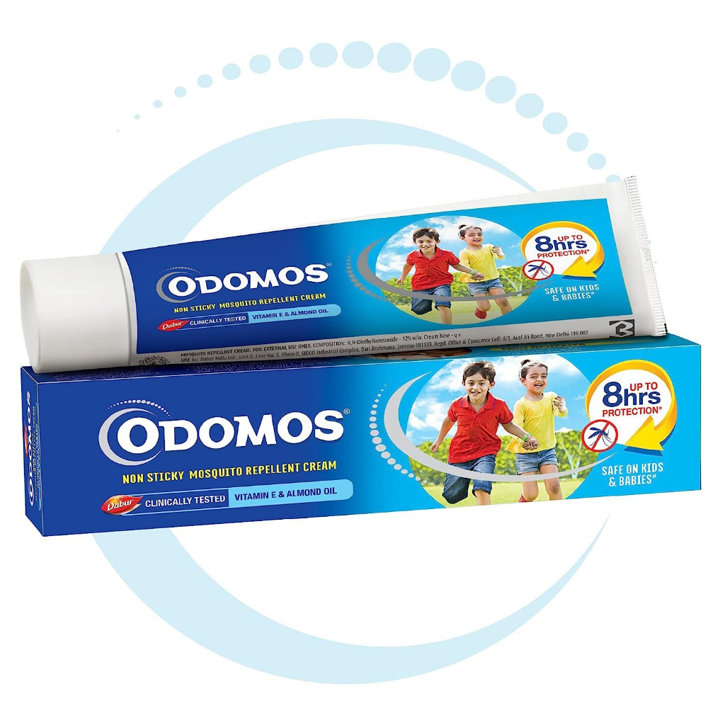 DABUR Odomos Mosquito Repellent Cream 50g (Non sticky, Dengue protection, Safe on kids & baby)