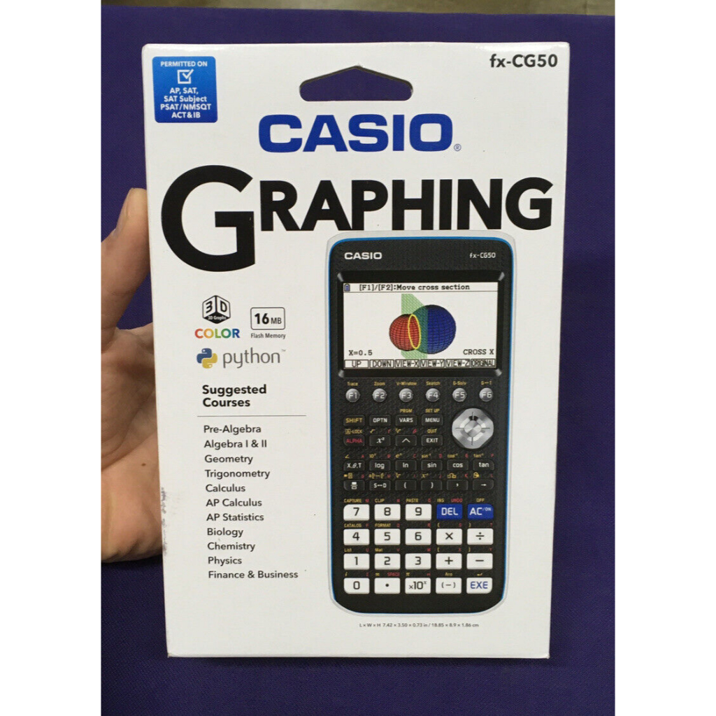 LOCAL STOCK 10% OFF Casio Prizm FX-CG50 Color Graphing Calculator original Approved for AP, SAT I/II, PSAT, NMSQT, ACT