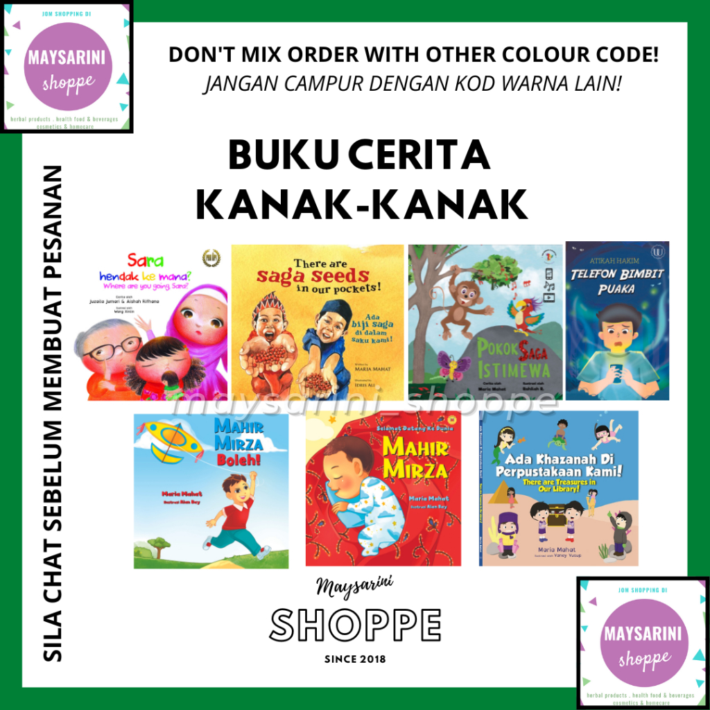 Buku Cerita Kanak-Kanak Children Story Book Ungu Pen