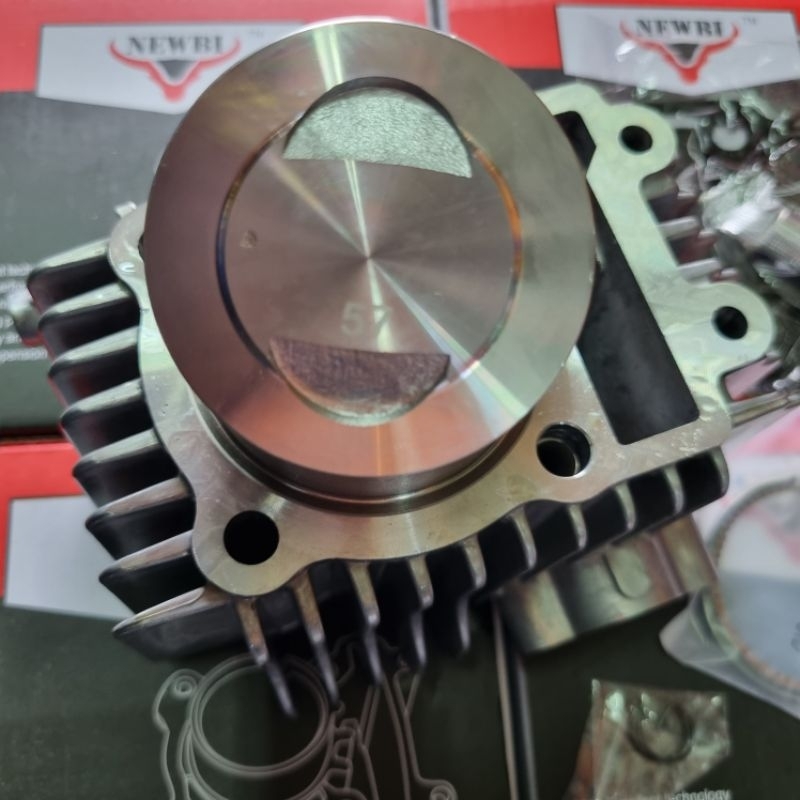 MODENAS KRISS CYLINDER BLOCK SET 53MM STD 57MM RACING 53 57 [NEWBI] BUATAN MALAYSIA KRISS110 UMA SCK TOBAKI NLK IKK TAA