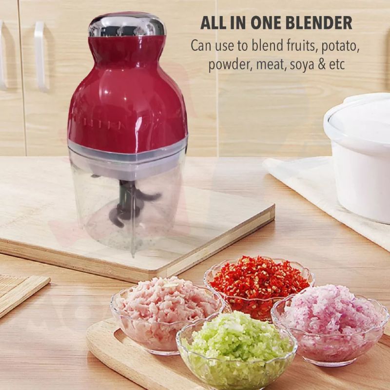Ready Stock Blender Chopper Capsule Cutter Spin Mini Electric Meat Grinder Mixer Mincer