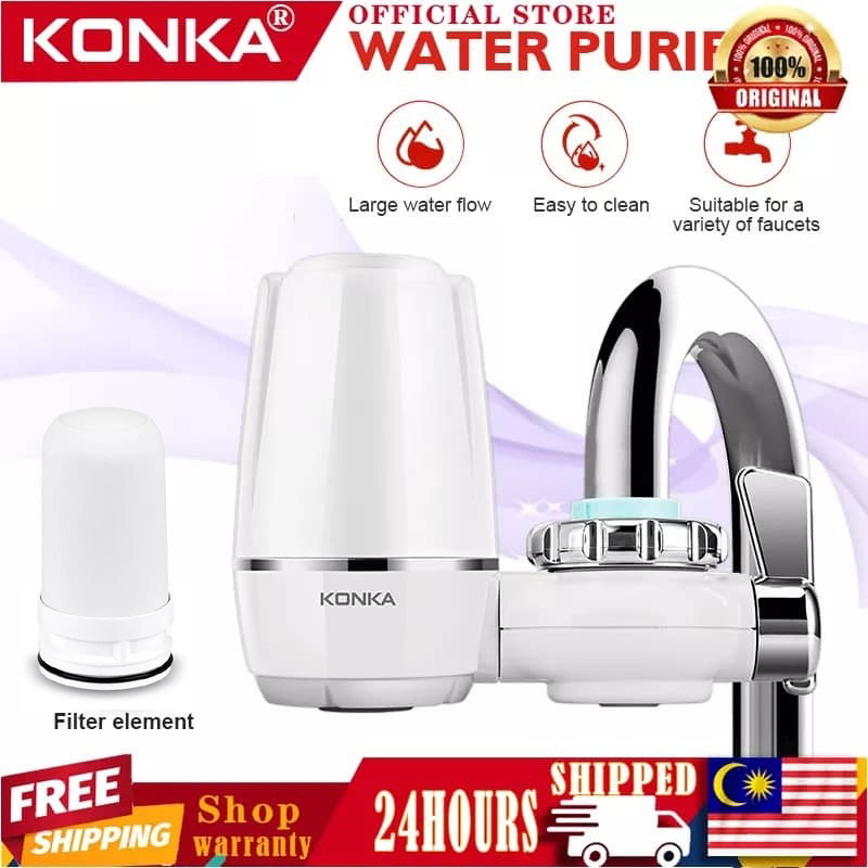 【KONKA】Faucet Water Purifier Universal Kitchen Tap Filters Easy Install Penapis Air Replacement with Free Filter 净水器 滤水器