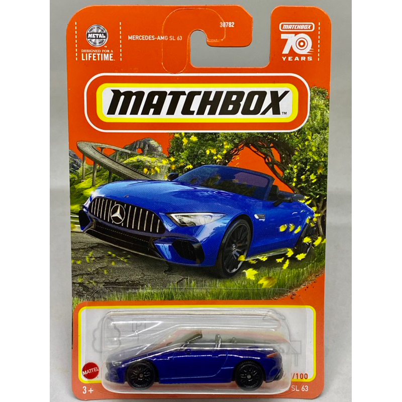 MBX Matchbox MERCEDES AMG SL63 Blue Benz Racing Sports Luxury 70 th 64 Diecast Car Hotwheels Collection Kereta Mainan