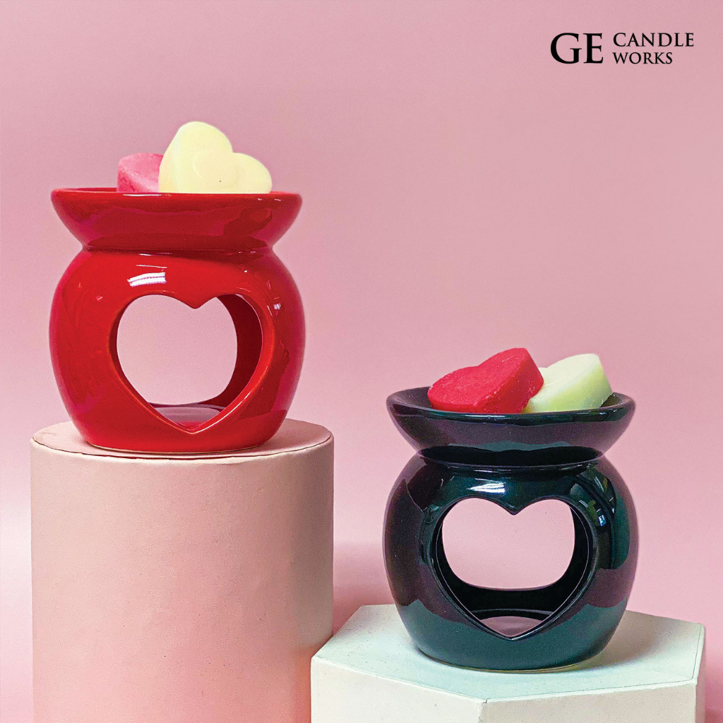 [NEW] GE Candle Works Ceramic Wax Melt Warmer / Oil Burner with FREE GIFT