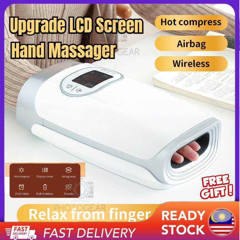 Ready🔥 Electric Hand Massager Air Compression Finger Massager Physiotherapy Equipment Palm Heated Massage Device 按摩 按摩器