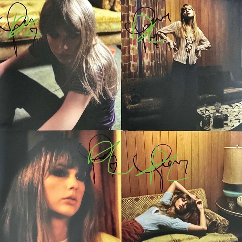 Taylor Swift Midnights Album Vinyl With Hand Signed Photo