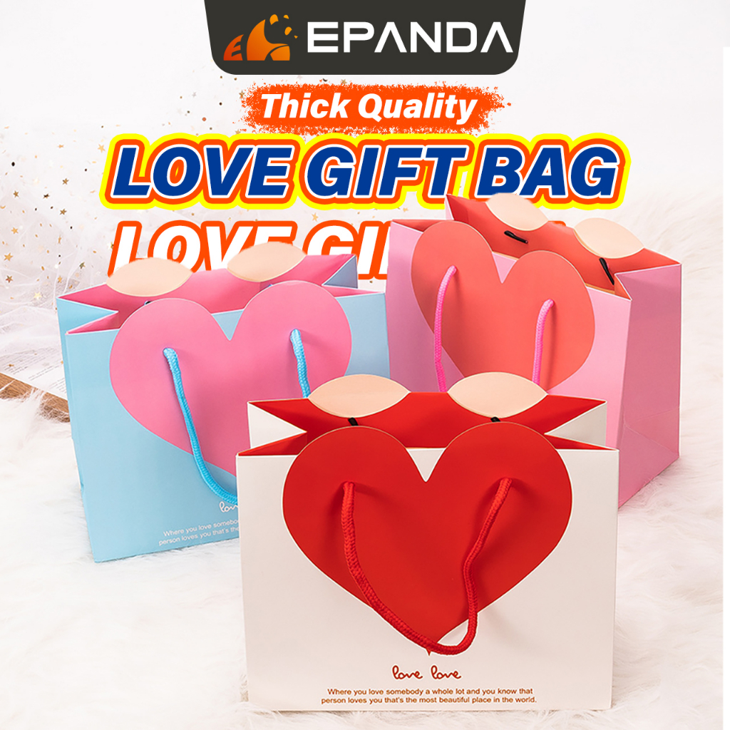 EPANDA Paper Bag Doorgift Wedding Love Doorgift Bag Shopping Bag Paper Bag Birthday Gift Bag Goodies Bag Birthday Party