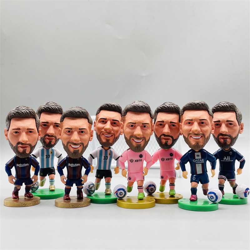 SOCCERWE KODOTO BARCELONA ARGENTINA PSG INTER MIAMI LIONEL MESSI FOOTBALL MODEL FIGURES FIGURINE PATUNG BOLA SEPAK